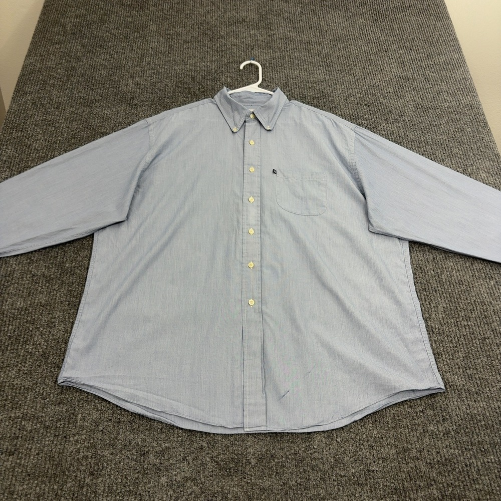 Brooks Brothers Shirt Mens XL Blue Cotton Striped Button Down 346 Classic Office